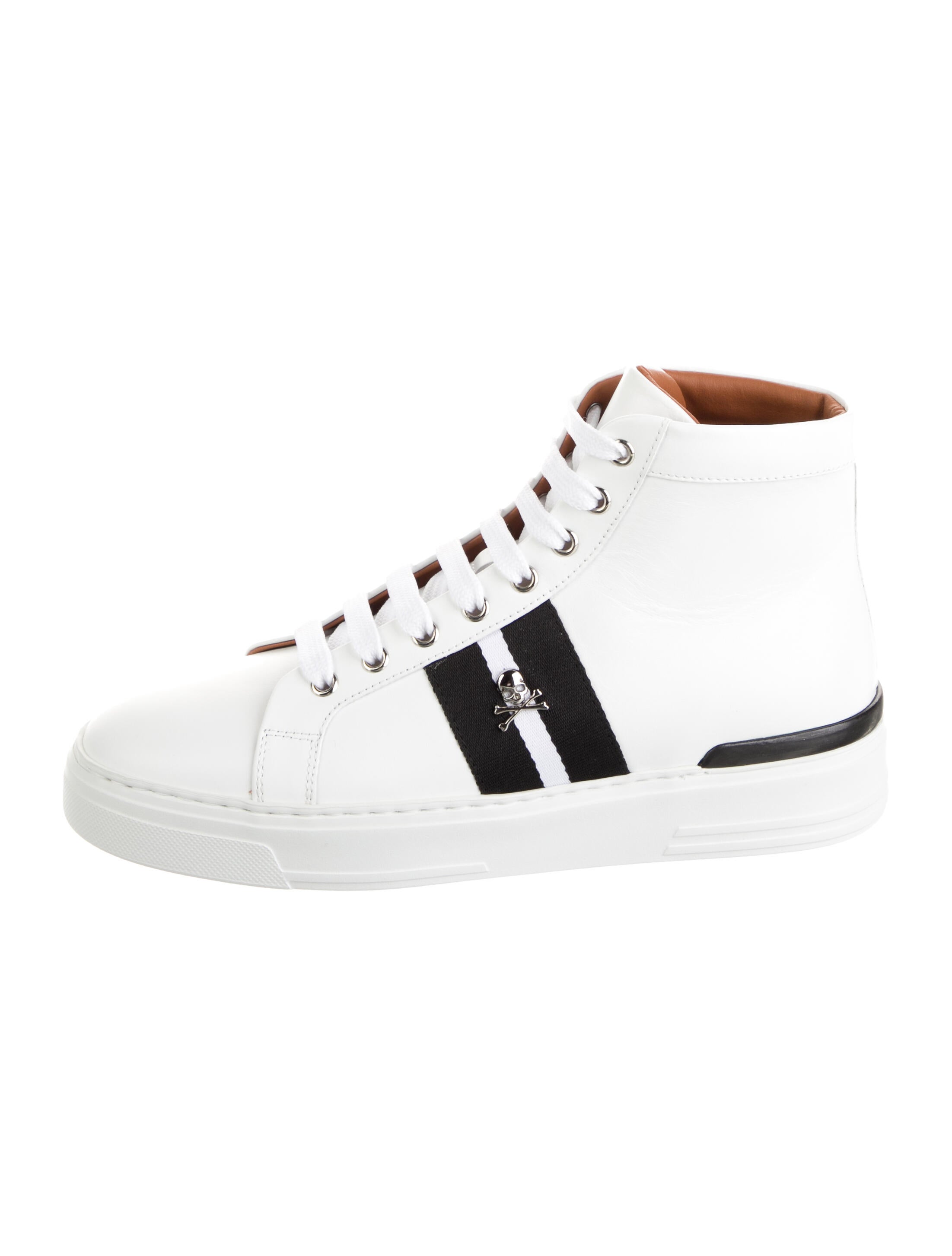 Philipp Plein Leather Studded Accents Sneakers