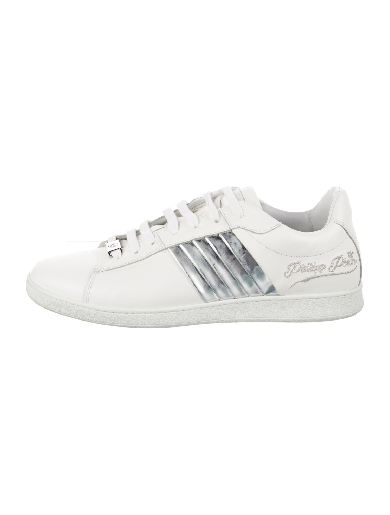 Philipp Plein Leather Colorblock Pattern Sneakers