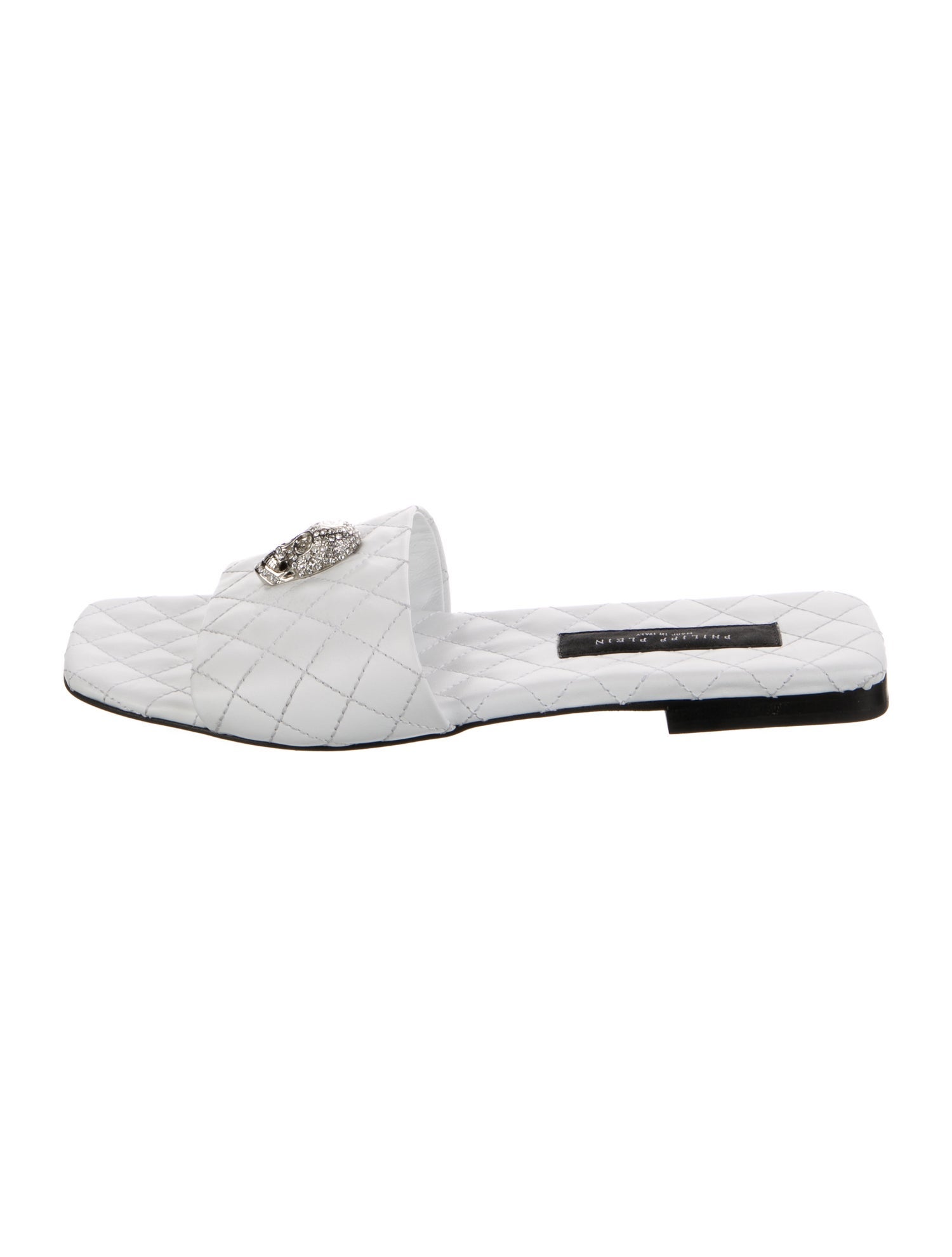 Philipp Plein Leather Slides