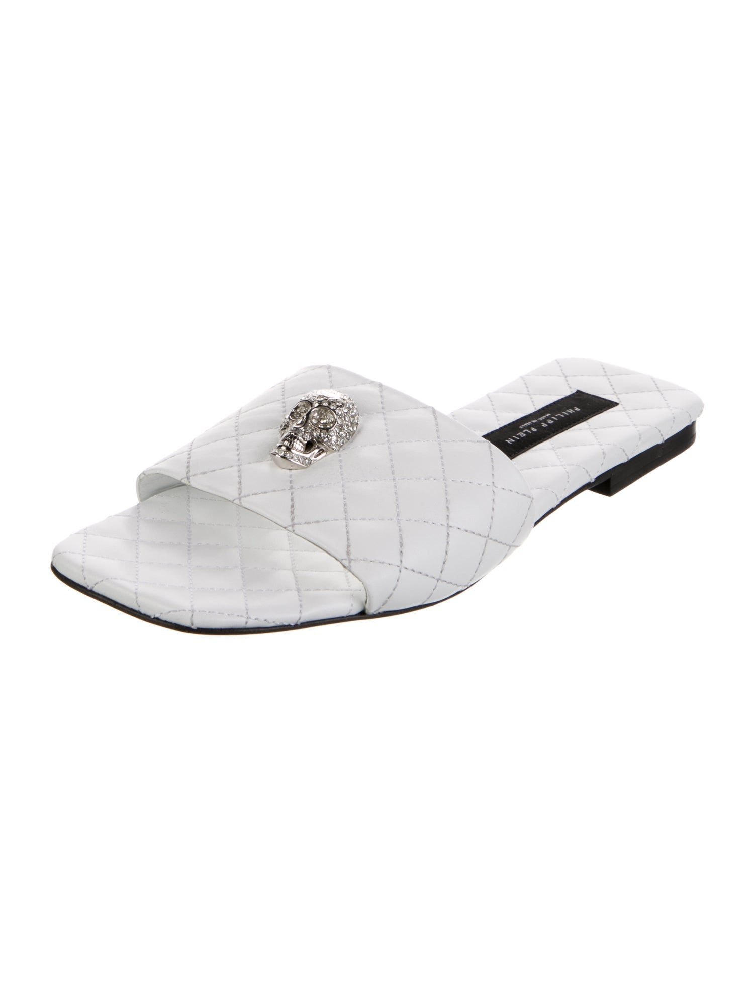 Philipp Plein Leather Slides