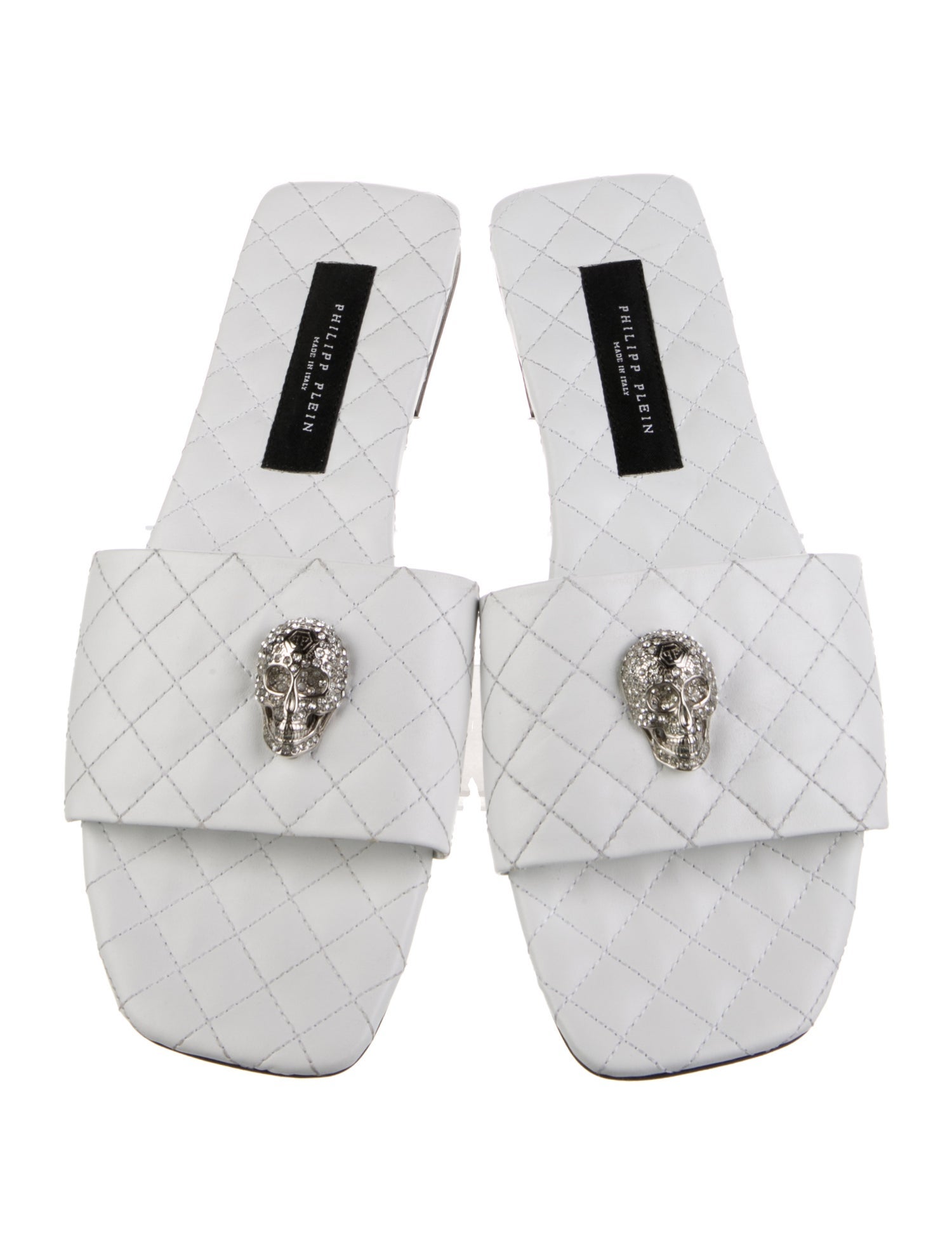 Philipp Plein Leather Slides