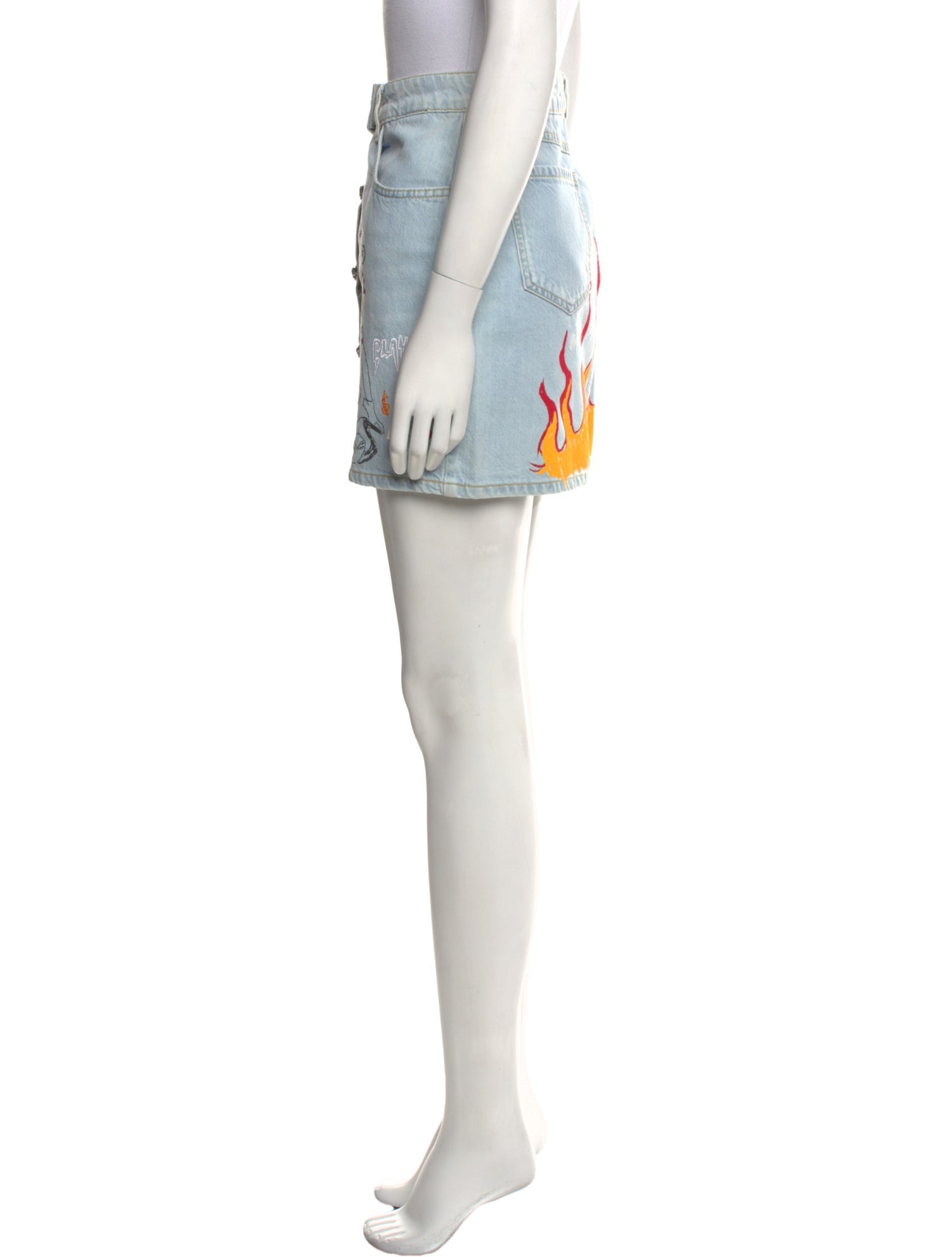 Philipp Plein Graphic Print Mini Skirt w/ Tags