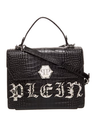 Philipp Plein Leather Top Handle Bag