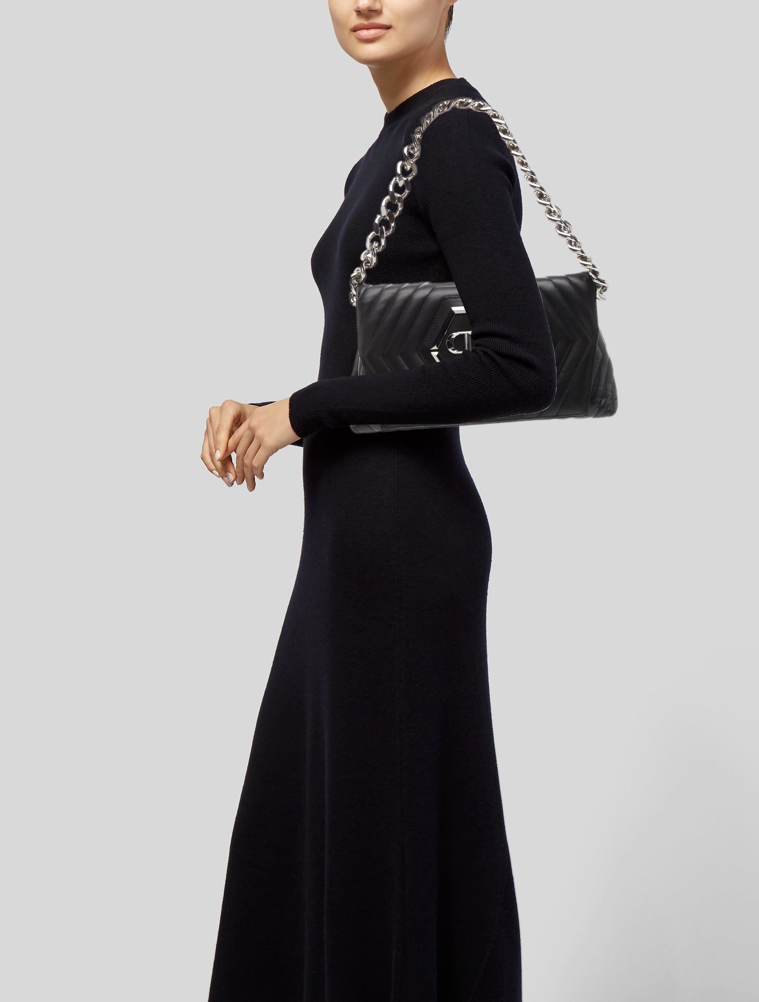 Philipp Plein Leather Shoulder Bag