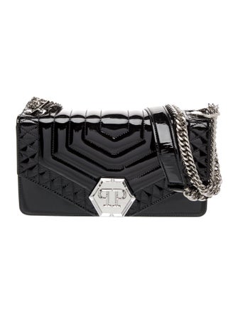 Philipp Plein Patent Leather Shoulder Bag