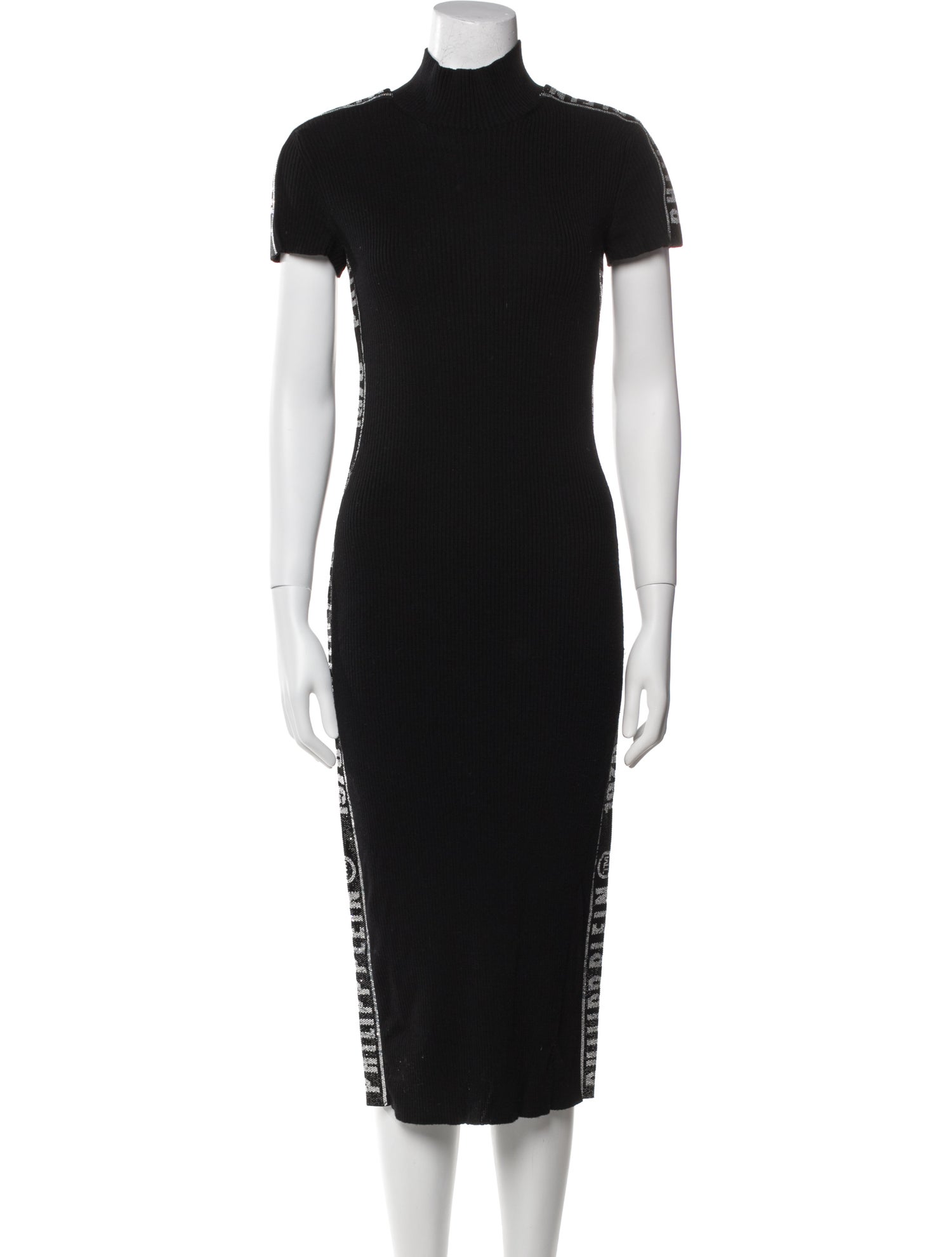 Philipp Plein Wool Midi Length Dress