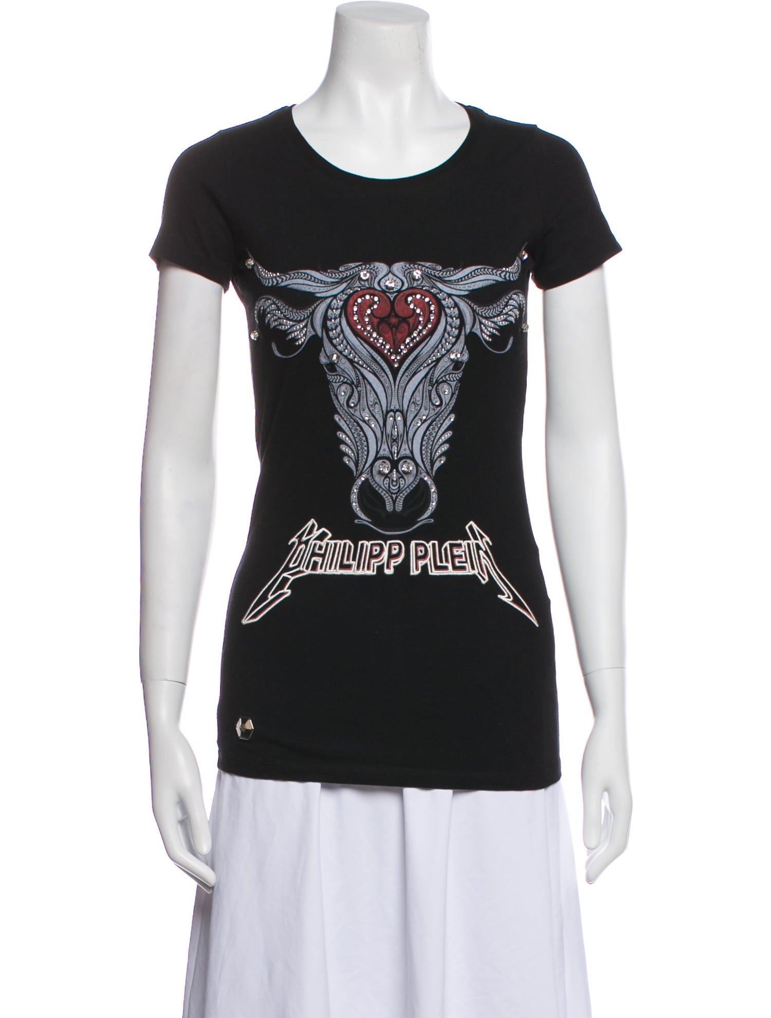 Philipp Plein Graphic Print Crew Neck T-Shirt