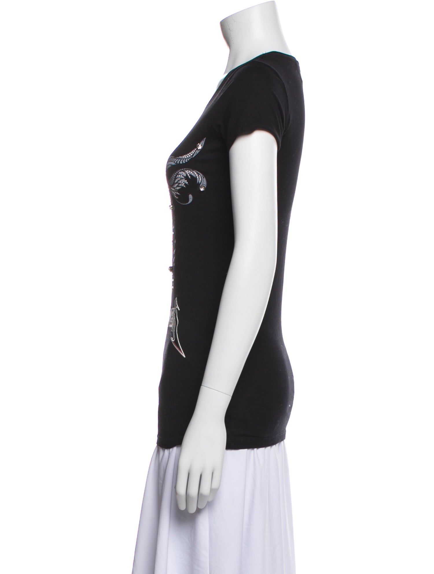 Philipp Plein Graphic Print Crew Neck T-Shirt