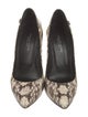 Philipp Plein Leather Animal Print Slingback Pumps