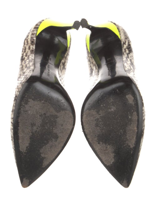 Philipp Plein Leather Animal Print Slingback Pumps