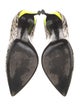 Philipp Plein Leather Animal Print Slingback Pumps