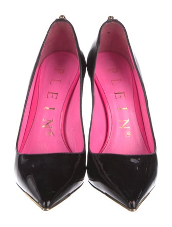 Philipp Plein Spike Accents Patent Leather Pumps