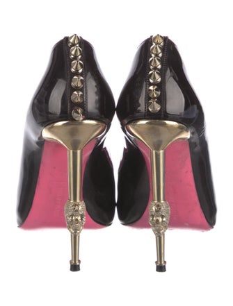 Philipp Plein Spike Accents Patent Leather Pumps