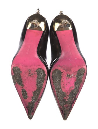 Philipp Plein Spike Accents Patent Leather Pumps