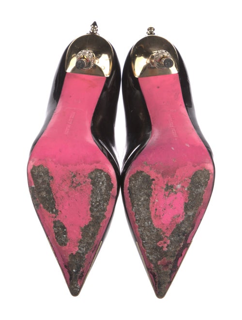 Philipp Plein Spike Accents Patent Leather Pumps