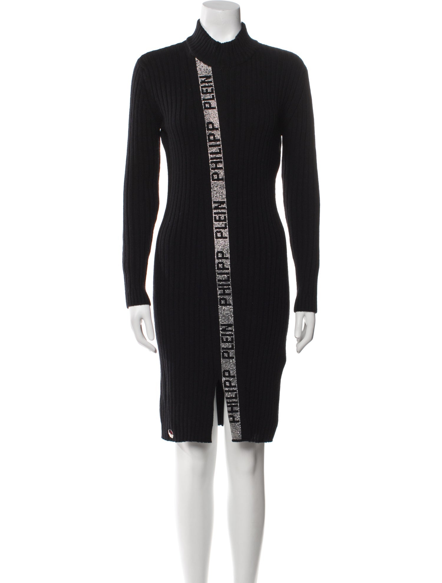 Philipp Plein Wool Mini Dress