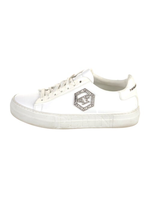 Philipp Plein Leather Studded Accents Sneakers