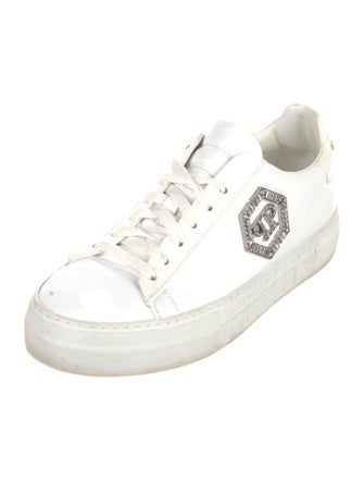 Philipp Plein Leather Studded Accents Sneakers