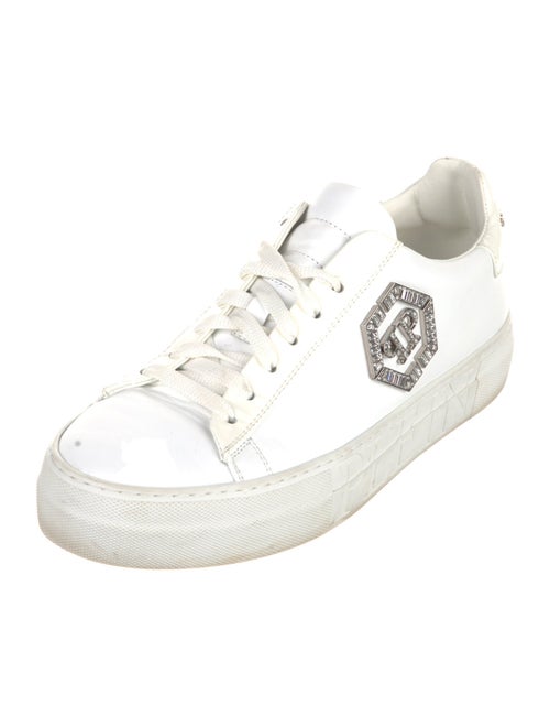 Philipp Plein Leather Studded Accents Sneakers