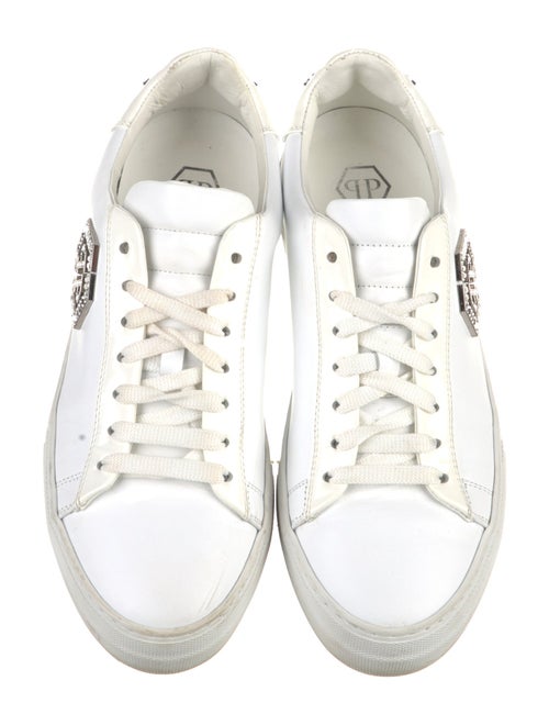 Philipp Plein Leather Studded Accents Sneakers