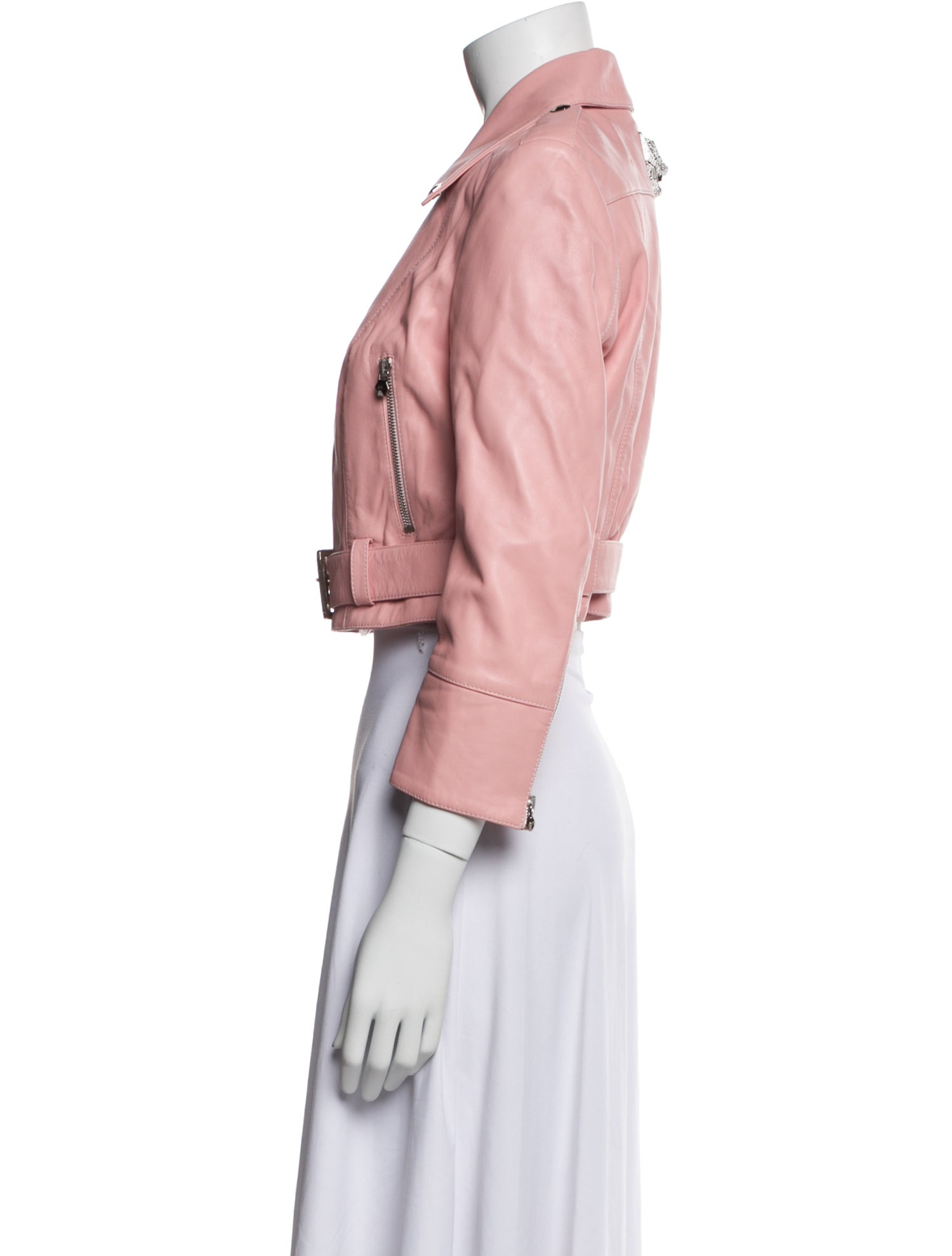 Philipp Plein Lamb Leather Biker Jacket