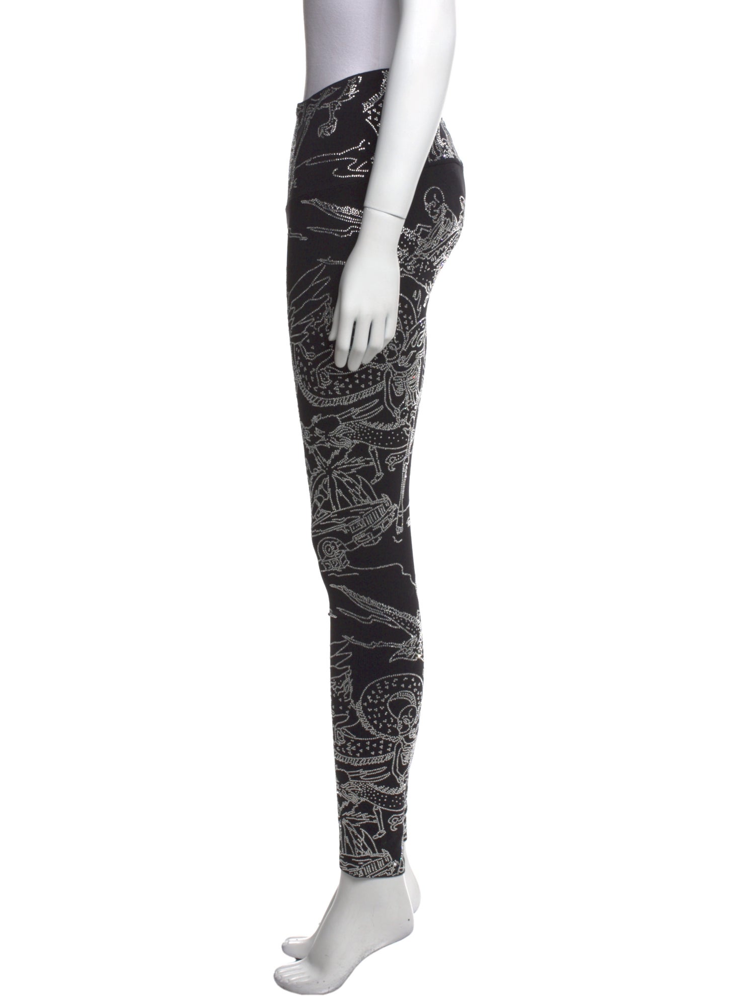 Philipp Plein Stone Skeleton Tattoo Skinny Leg Pants