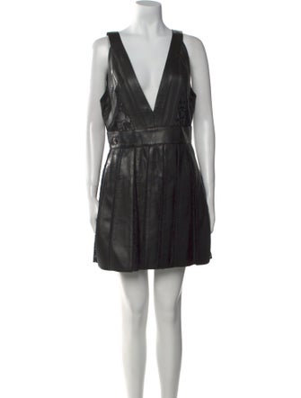 Philipp Plein Lamb Leather Mini Dress