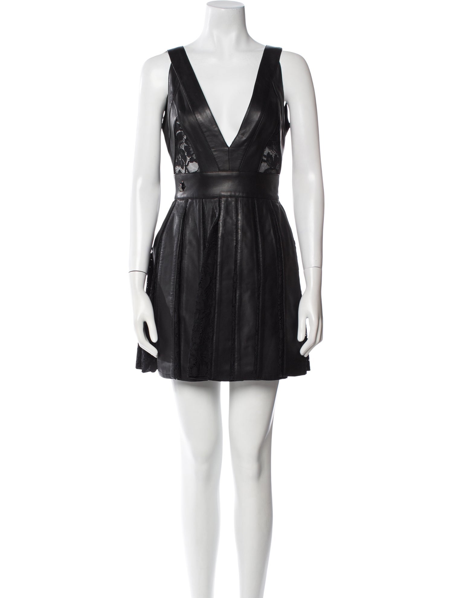 Philipp Plein Lamb Leather Mini Dress w/ Tags