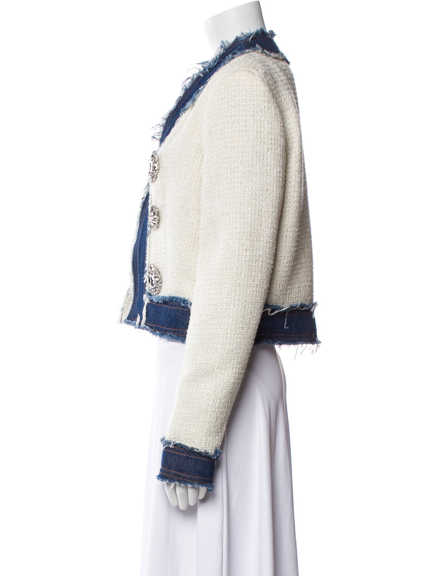 Philipp Plein Colorblock Pattern Denim Jacket w/ Tags