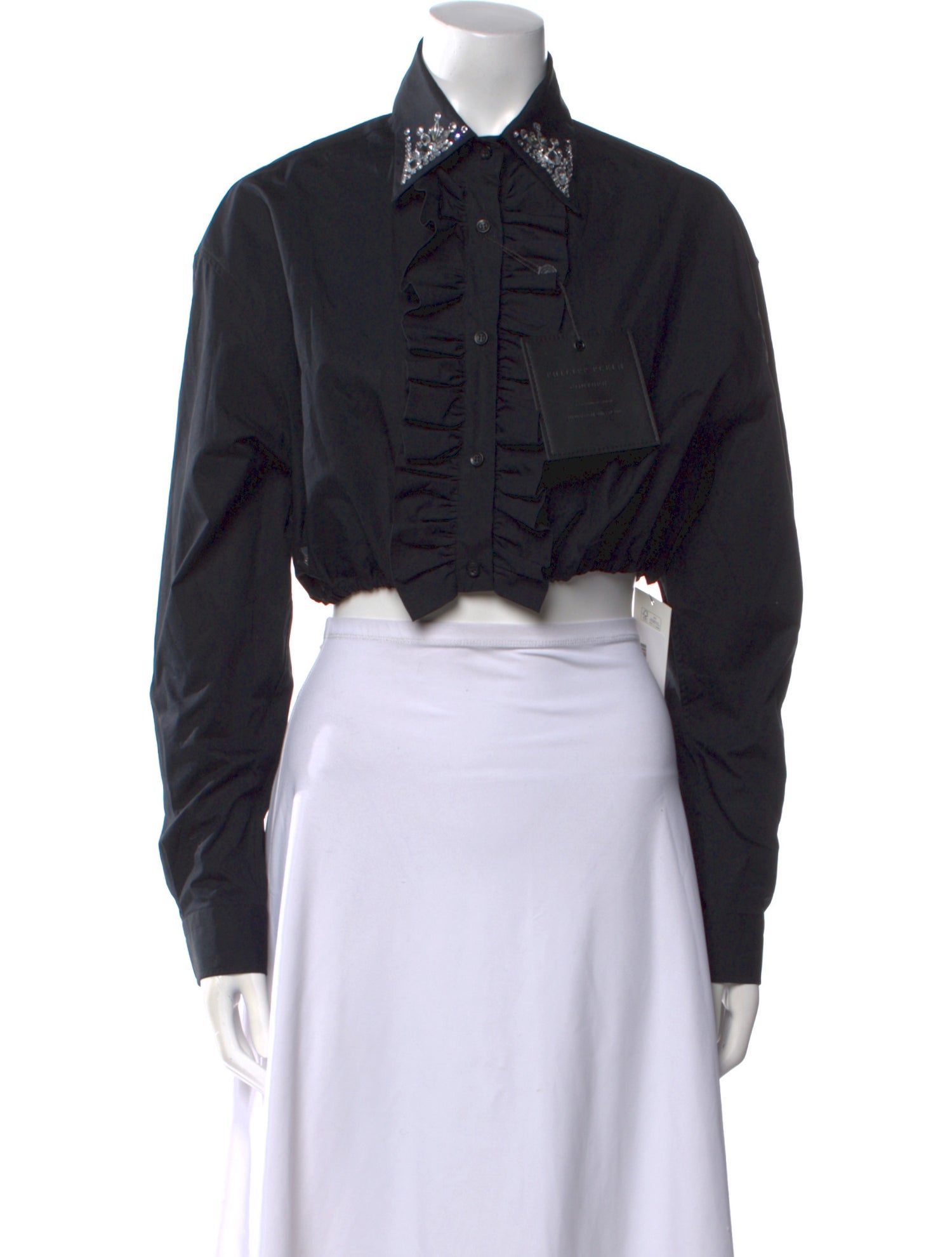 Philipp Plein Long Sleeve Crop Top w/ Tags