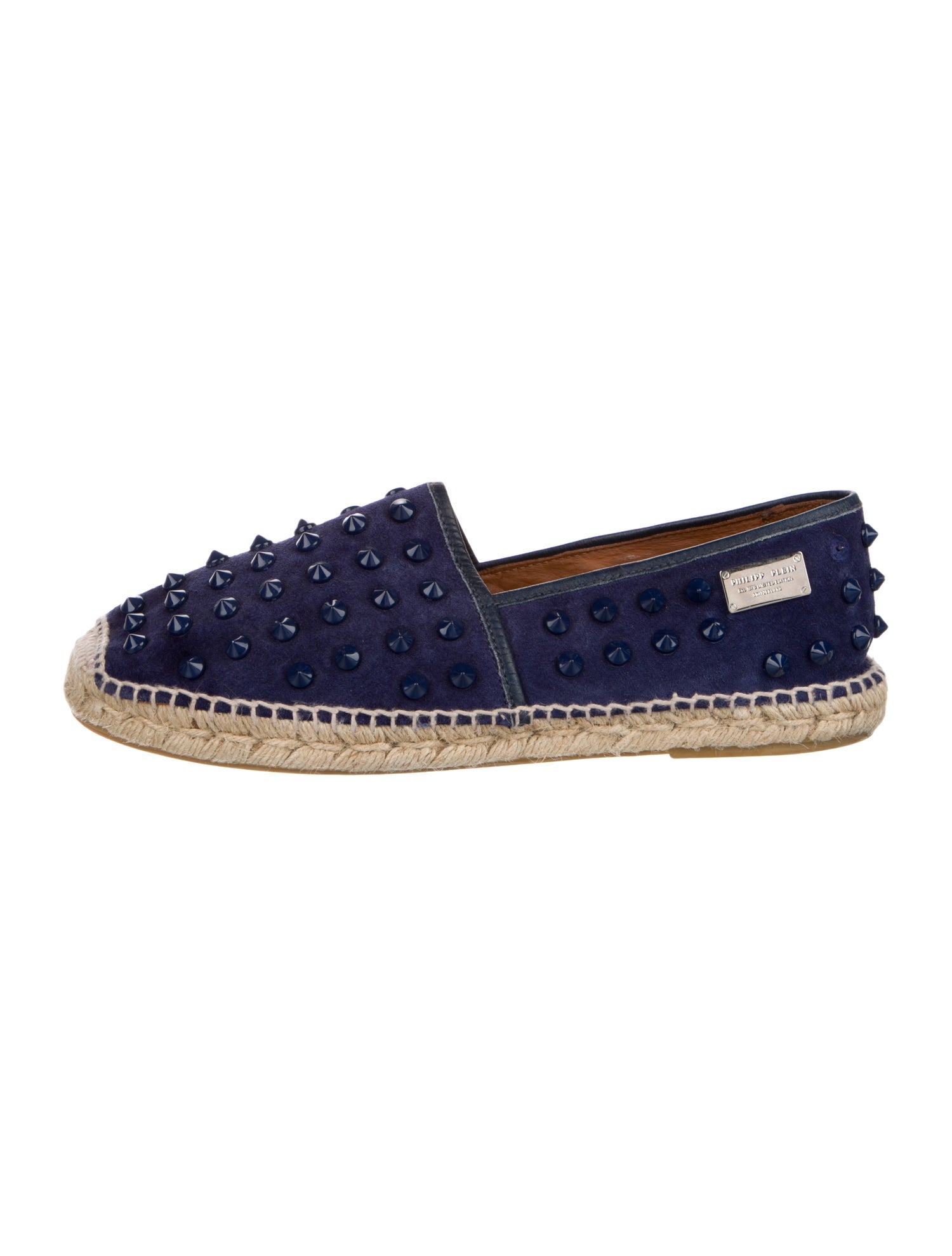 Philipp Plein Suede Studded Accents Espadrilles