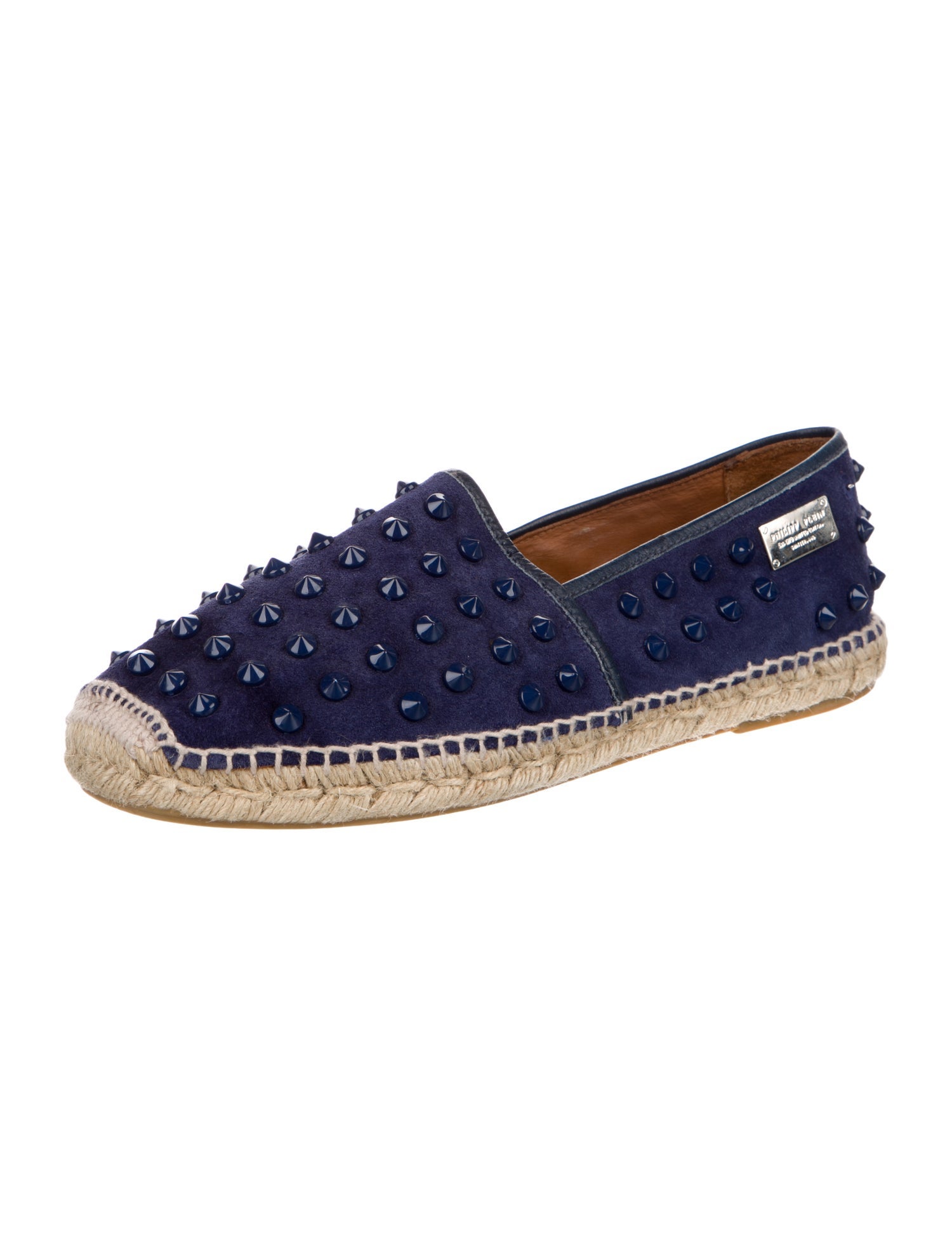 Philipp Plein Suede Studded Accents Espadrilles