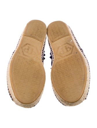 Philipp Plein Suede Studded Accents Espadrilles