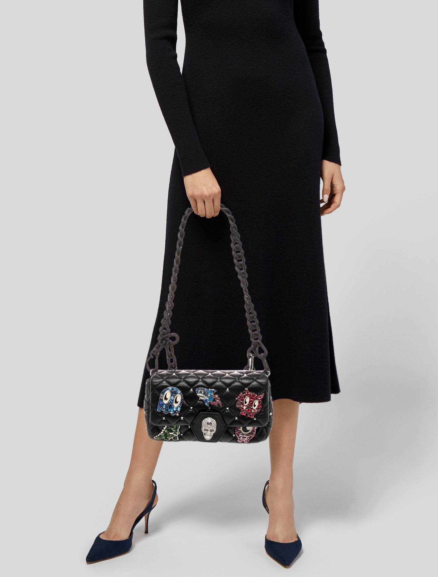 Philipp Plein Leather Shoulder Bag