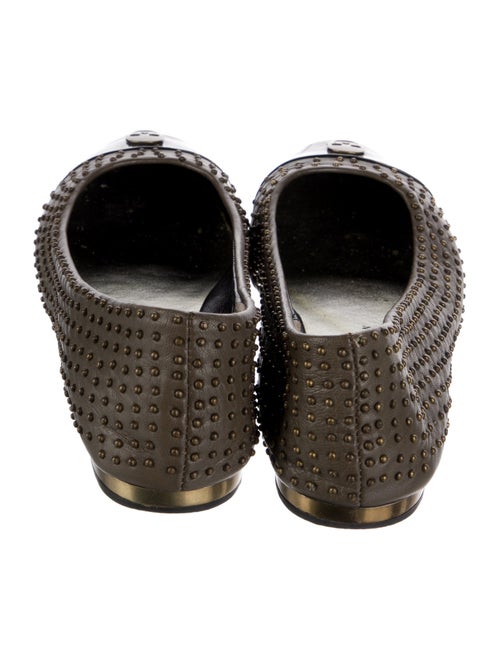 Philipp Plein Leather Studded Accents Flats