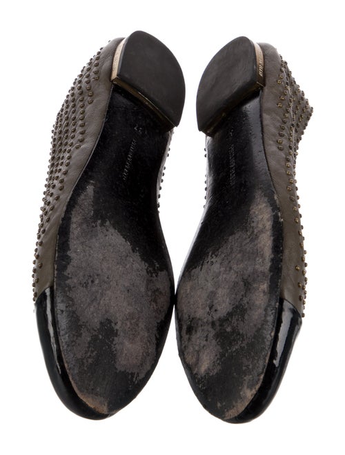 Philipp Plein Leather Studded Accents Flats