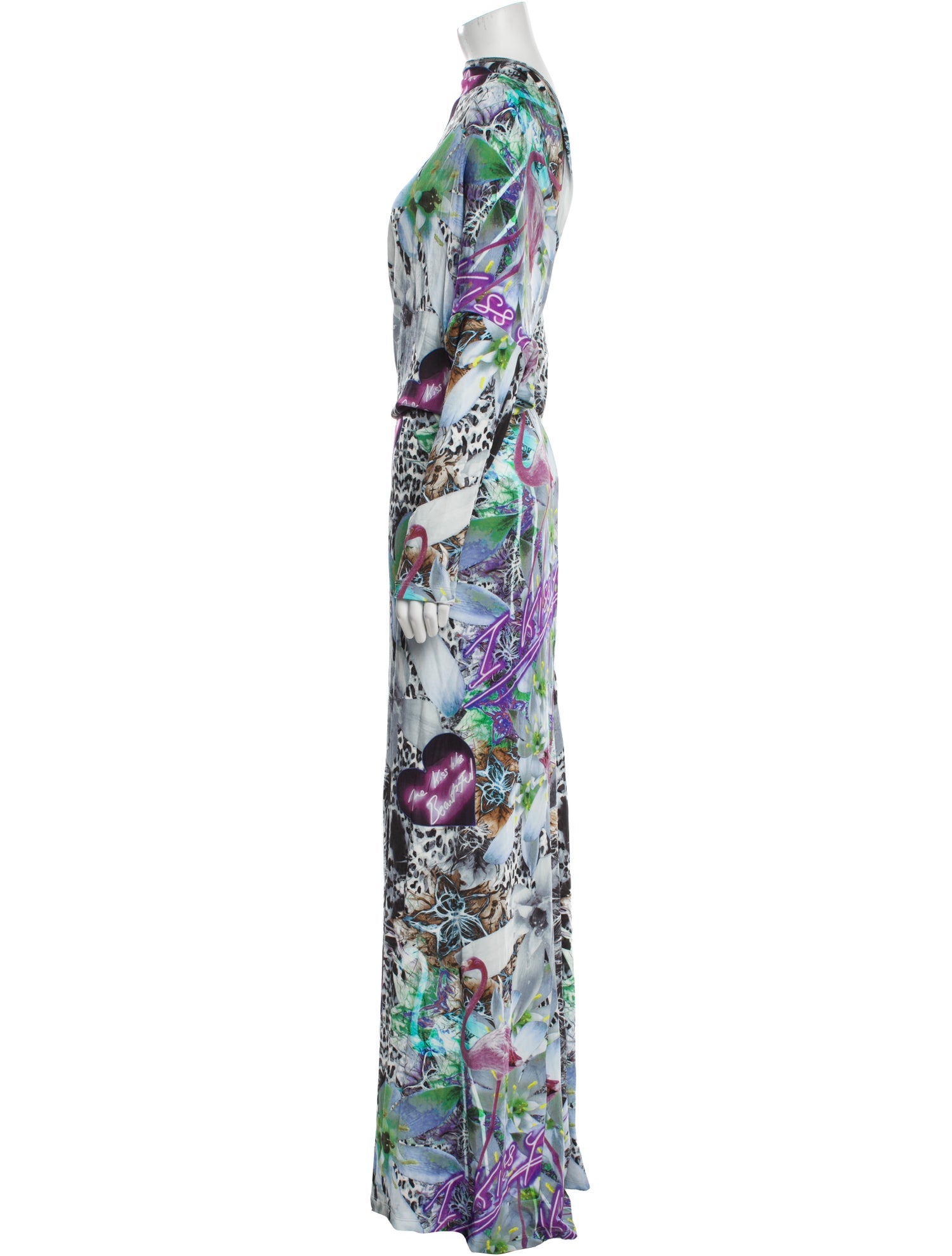 Philipp Plein Floral Print Long Dress