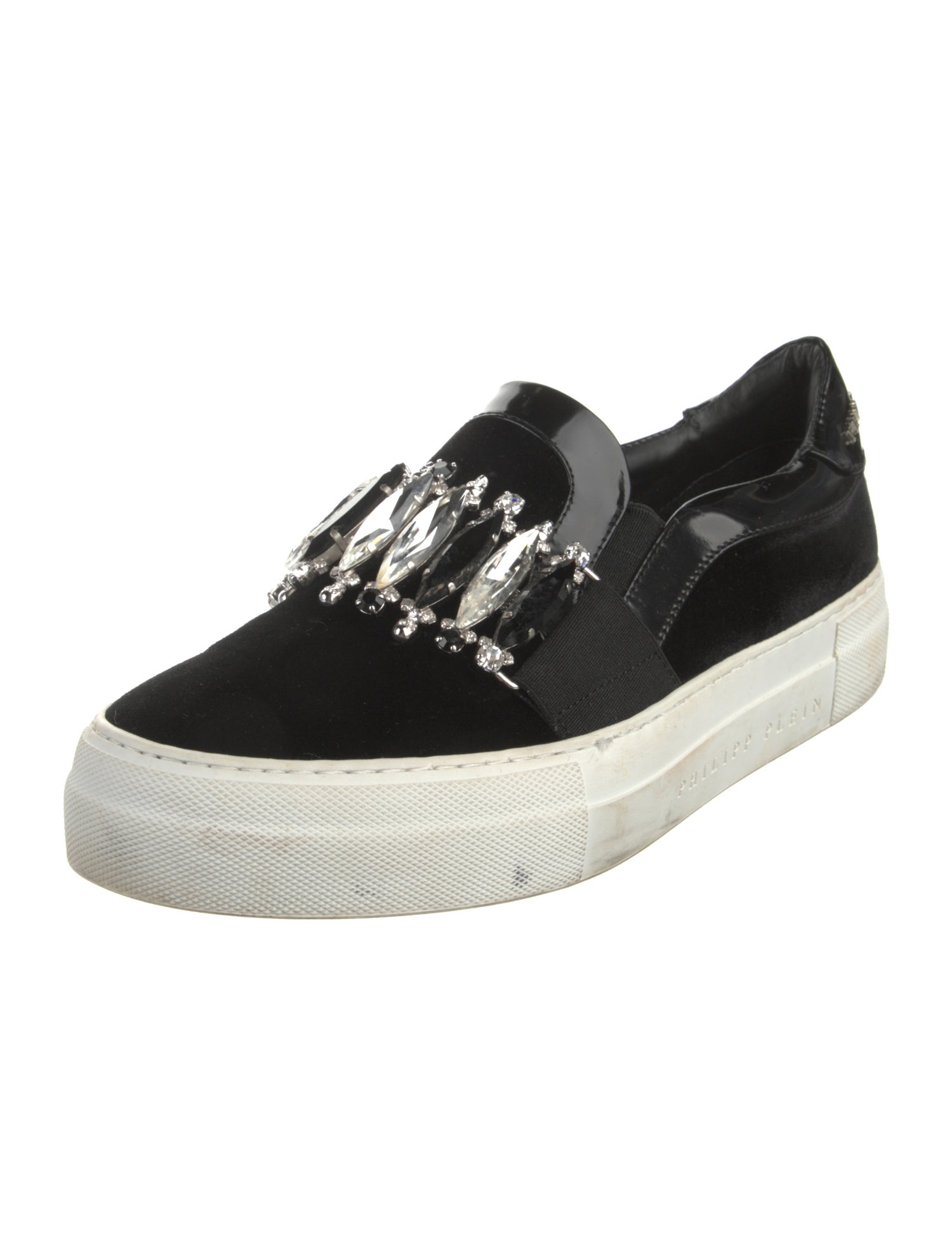 Philipp Plein Velvet Printed Sneakers