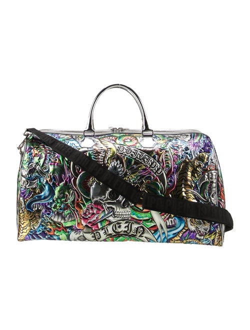 Philipp Plein Patent Leather Weekender Bag