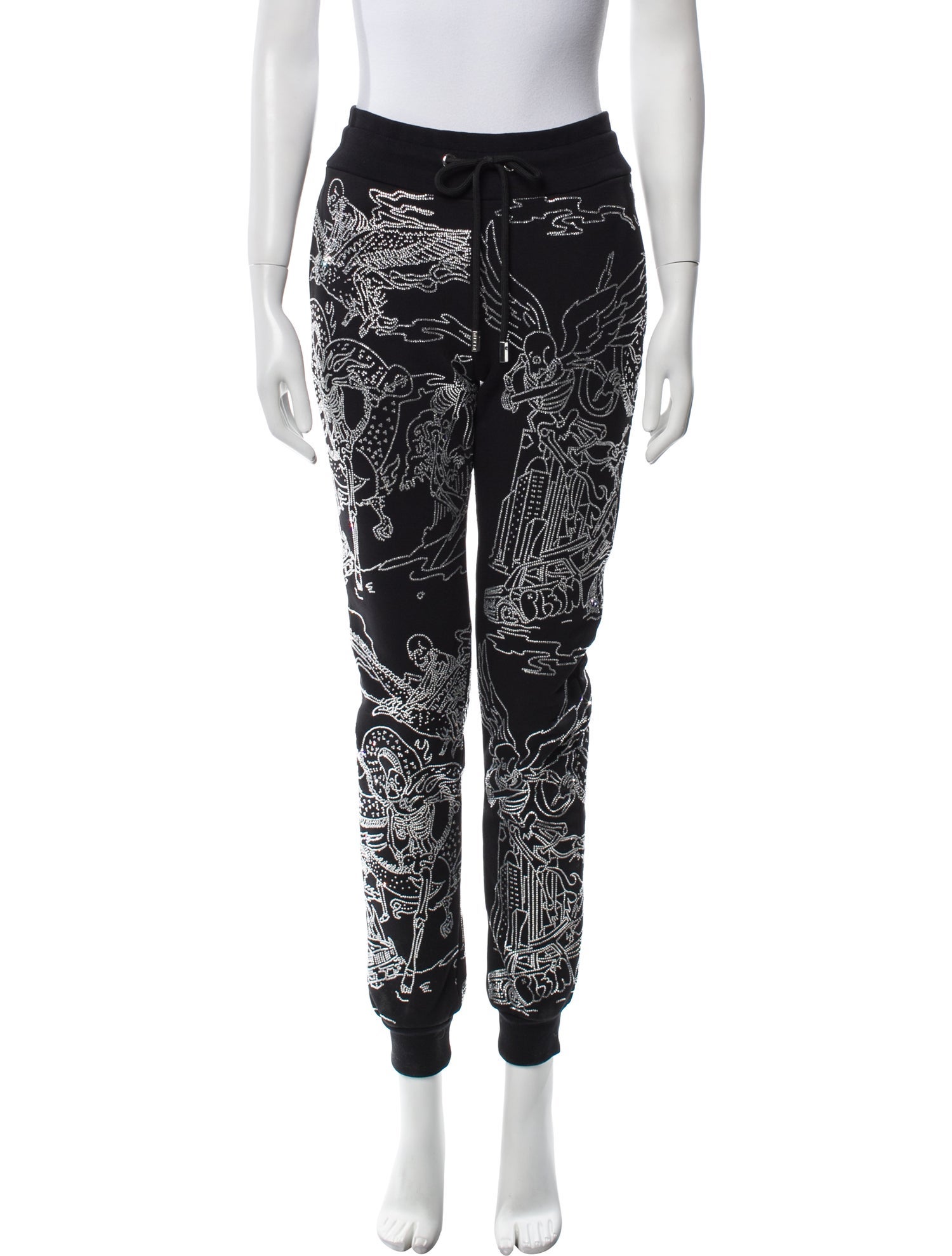 Philipp Plein Printed Crystal Embellishments Sweatpants w/ Tags