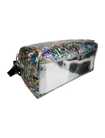 Philipp Plein Embossed Leather Weekender Bag