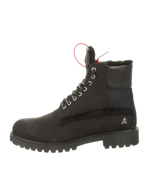 Philipp Plein Suede Combat Boots