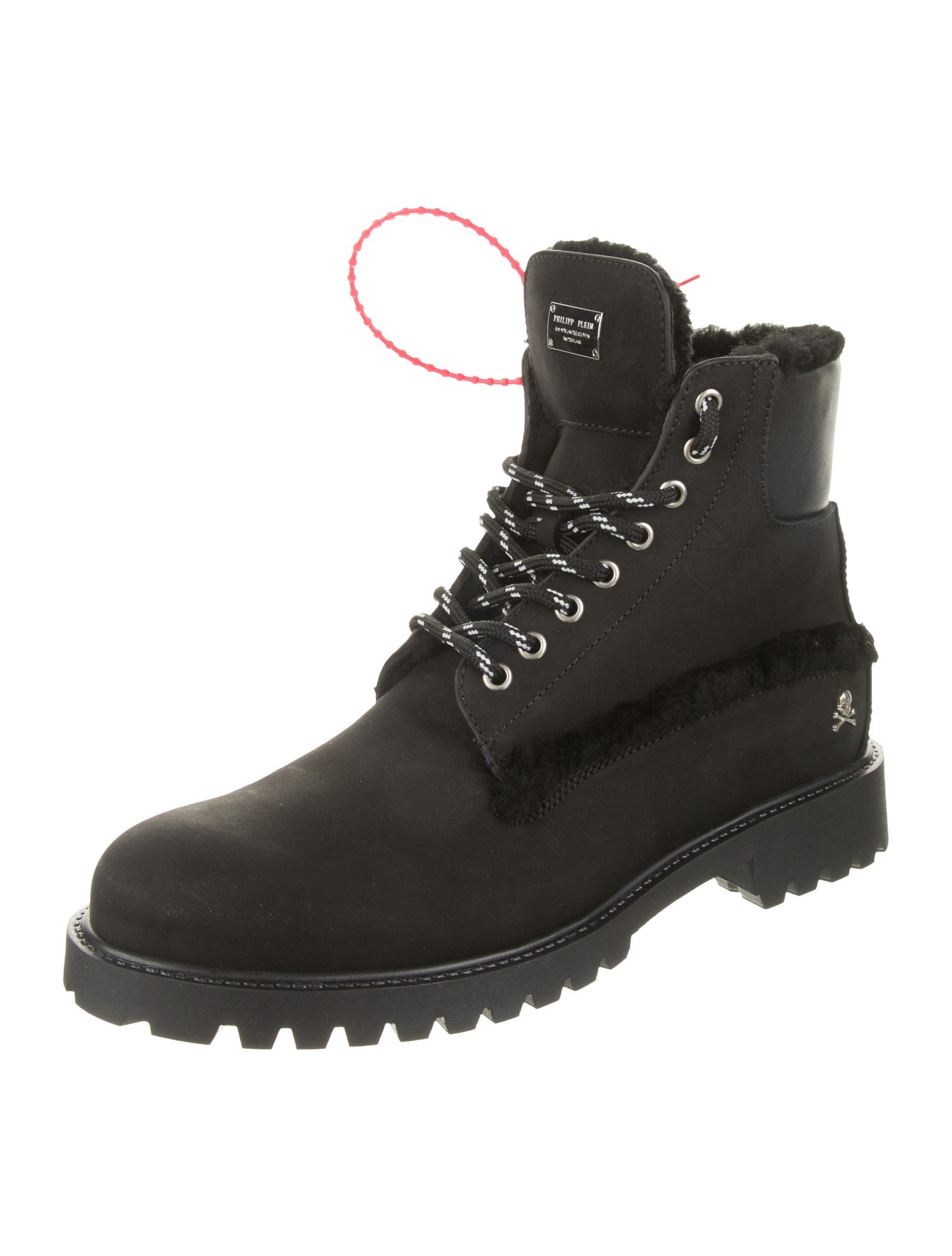 Philipp Plein Suede Combat Boots