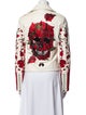 Philipp Plein Floral Print Biker Jacket