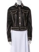 Philipp Plein Leather Printed Biker Jacket
