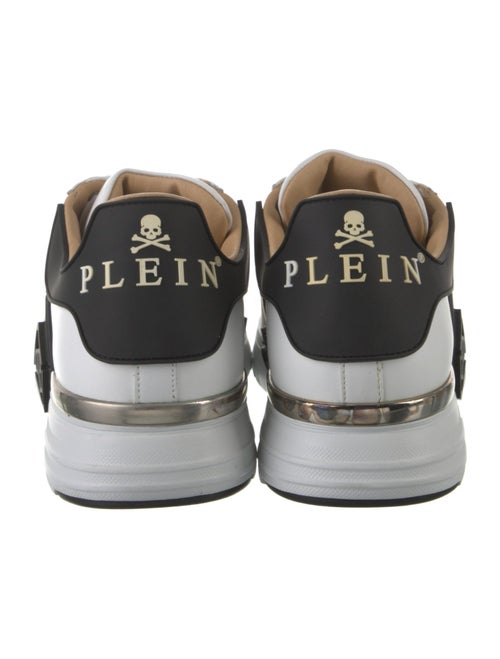 Philipp Plein Leather Colorblock Pattern Athletic Sneakers
