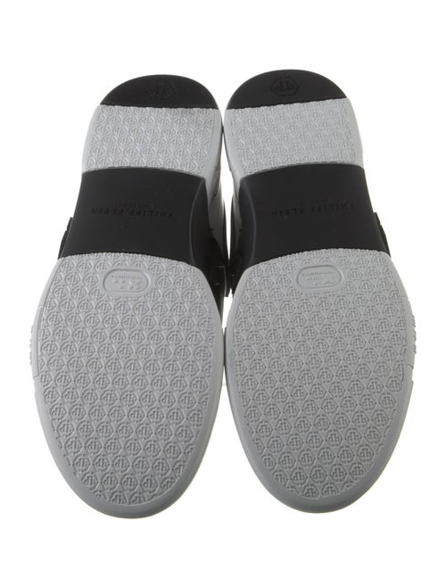 Philipp Plein Leather Colorblock Pattern Athletic Sneakers