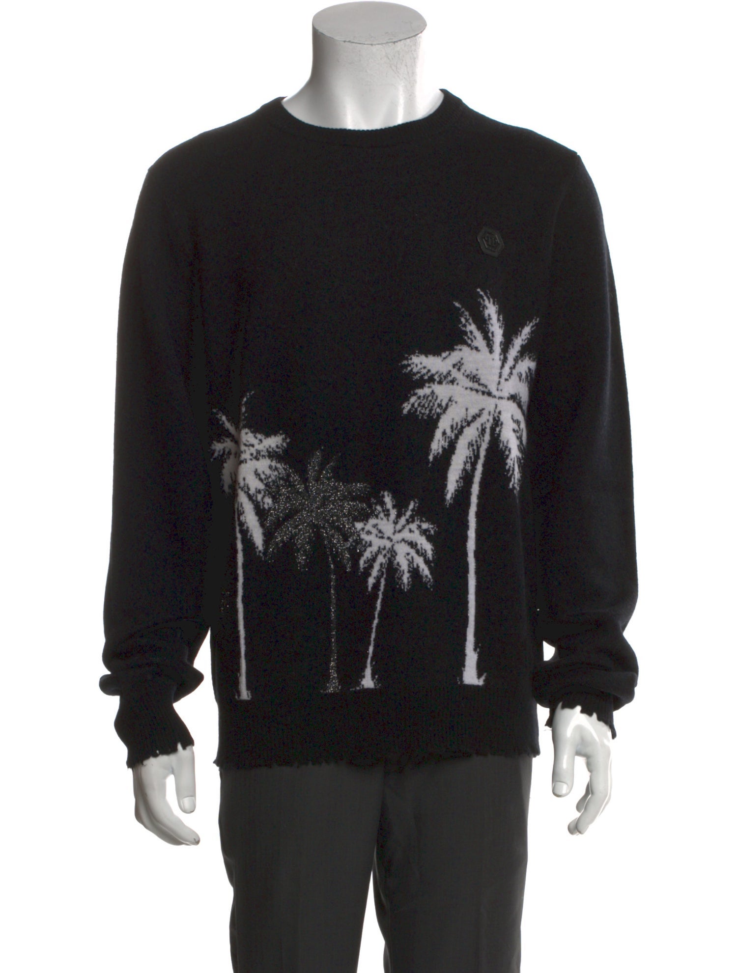 Philipp Plein Wool Printed Pullover