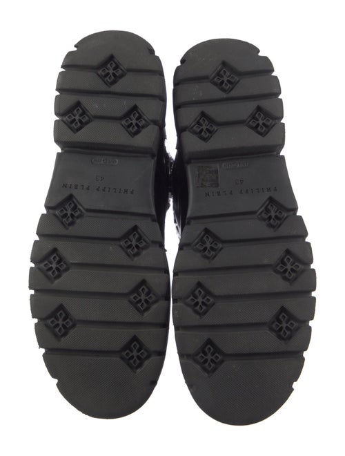 Philipp Plein Leather Combat Boots