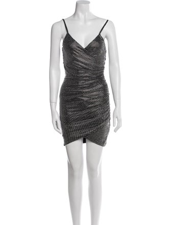 Philipp Plein V-Neck Mini Dress